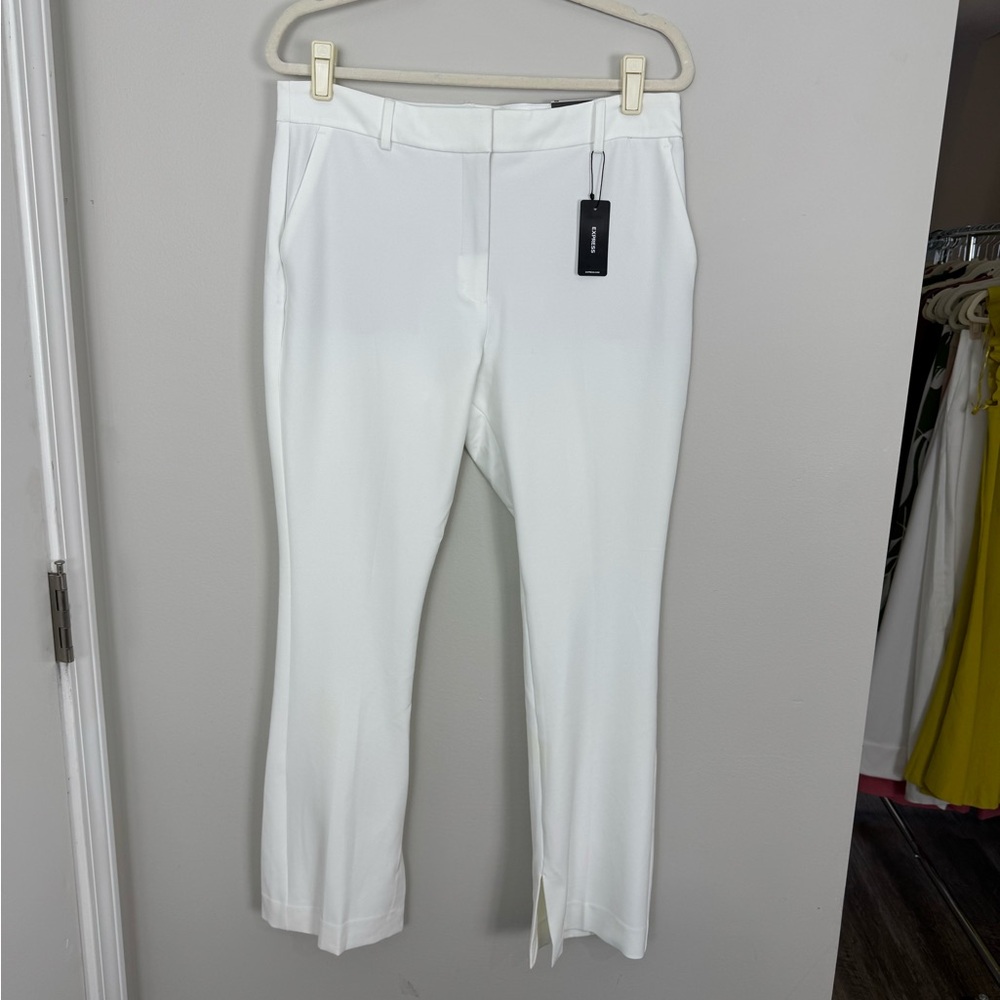 NWT *Flaw* Express white Editor Skyscraper Midrise 10s